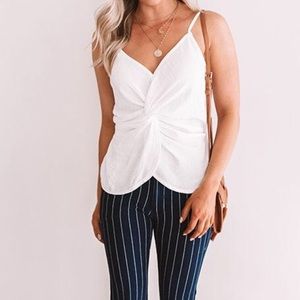 NWT White Twist Top